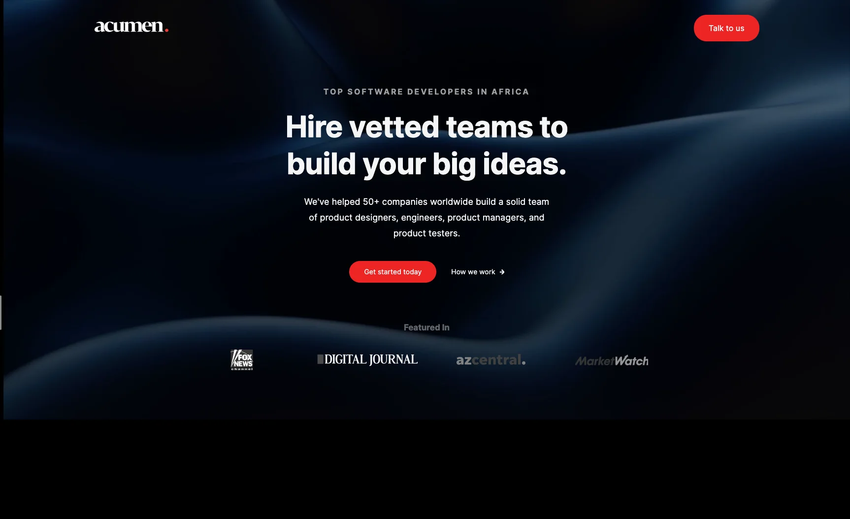 2021 Iteration of Acumen Website
